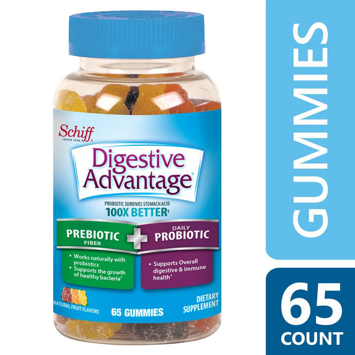 Digestive Advantage Prebiotic Fiber Plus Probiotic Gummies 65 ea