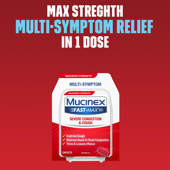 Mucinex Fast-Max Adult Severe Congestion and Cold Caplets, 20 Count