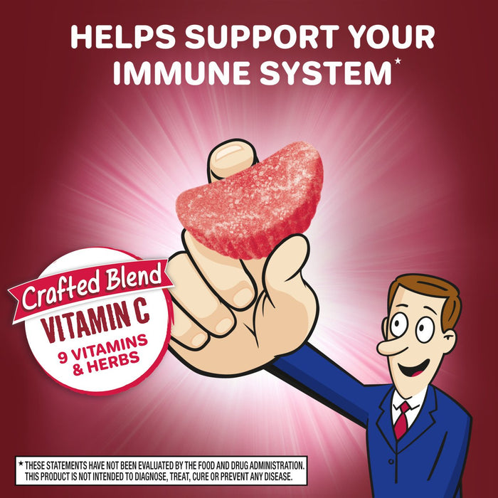 Airborne Mixed Berry Flavored Gummies, 1000mg of Vitamin C and Minerals & Herbs Immune Support 21 ct