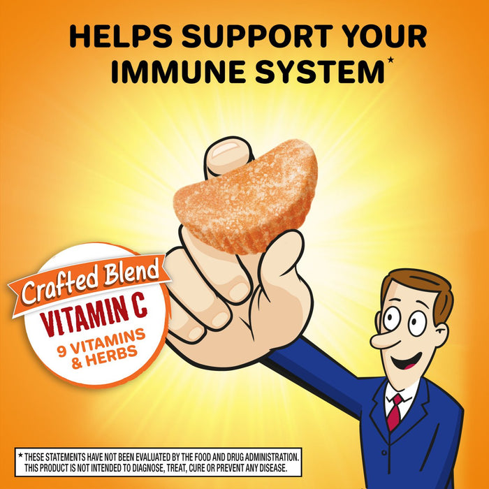 Airborne Orange Flavored Gummies, 63 count - 1000mg of Vitamin C and Minerals & Herbs Immune Support