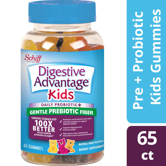Digestive Advantage KIDS Prebiotic Fiber Plus Probiotic Gummies 65 ea