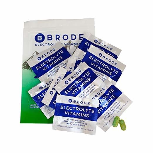 Brode Electrolyte Vitamin - Portable Zero-sugar Electrolyte Tablets - For Sports, Hangovers, Jet Lag, 5 Essential Electrolytes + 9 Vitamins 10-Pack