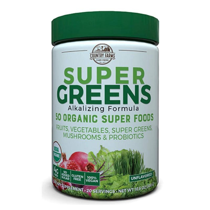 Country Farms Super Greens Drink Mix, Natural Flavor 10.6 oz