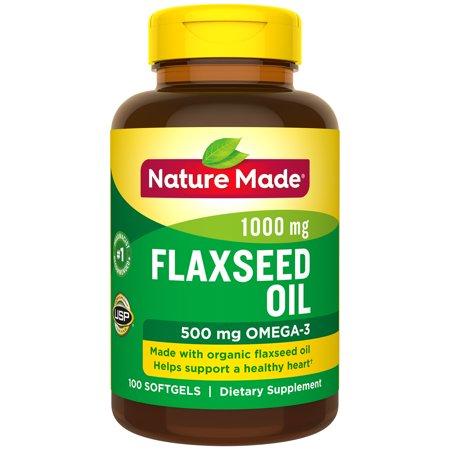 Nature Made Flaxseed Oil 500 mg Softgels 100 ea