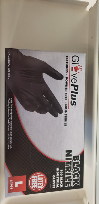 Black Nitrile Gloves Large