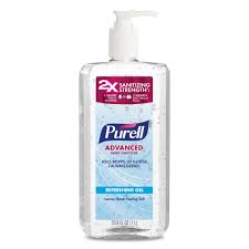 Purell Advanced hand sanitizer .