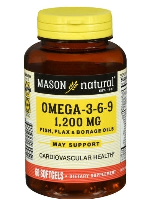 Mason Natural Coconut Oil / Flax Seed Omega 3-6-9 Softgels 60 ea