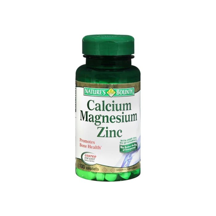 Nature's Bounty Calcium Magnesium Zinc Caplets 100 ea
