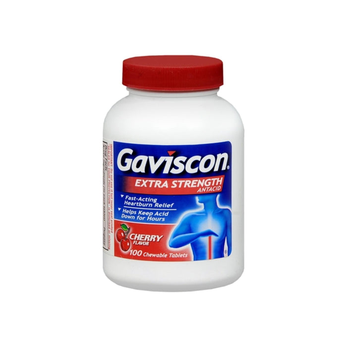 Gaviscon Tablets Extra Strength Cherry Flavor 100 Tablets