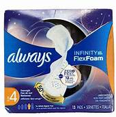 Always Infinity Pads With FlexFoam Overnight unscented 13 each/box