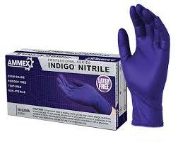 Indigo Nitrile Exam Gloves