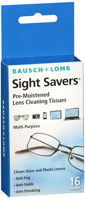 Bausch & Lomb Sight Savers Optical Cleaning Cloths 16 Each