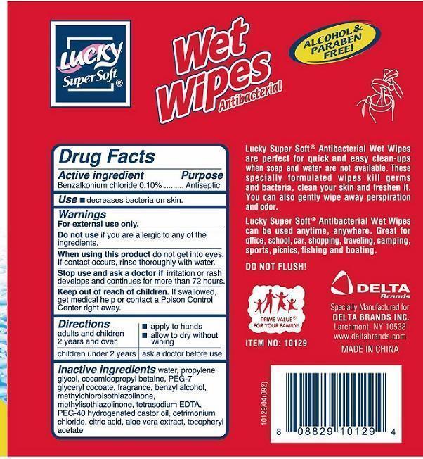 Lucky Antibacterial Wet Wipes**Value Pack 80 count Pack***