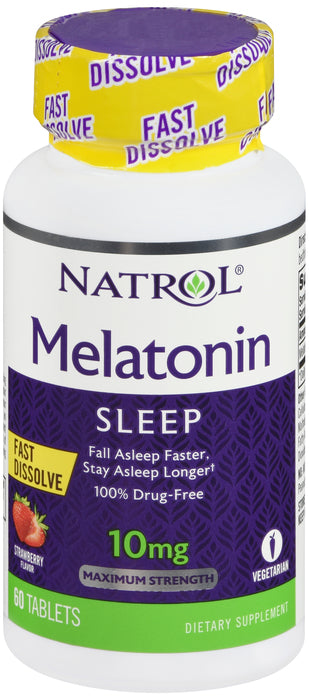Natrol Sleep Fast Dissolve Melatonin Tablets 10mg, 60 ea