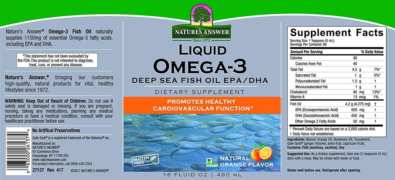 Nature's Answer Liquid Omega 3 16 oz